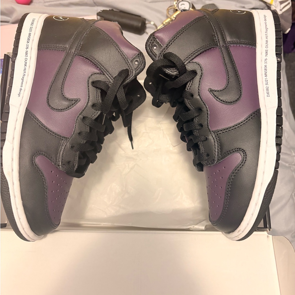 Nike Kids High-Top Sneakers Black And Purple